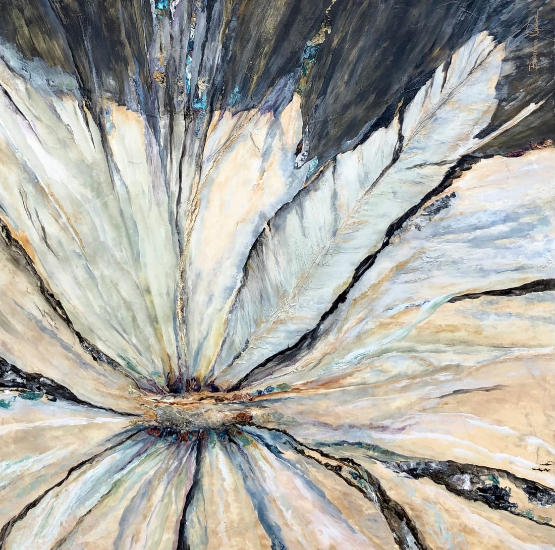 Barbara Owens "Let It 'B' " Signed Original Acrylic: Artist: Barbara Owens Title: Barbara Owens "Let It 'B' " Signed Original Acrylic Medium: Acrylic on Canvas with 1 1/2" Museum Bars Limited Edition: Art Dimensions: 48.0 x 48.0 x 2.0 inch ARTIST