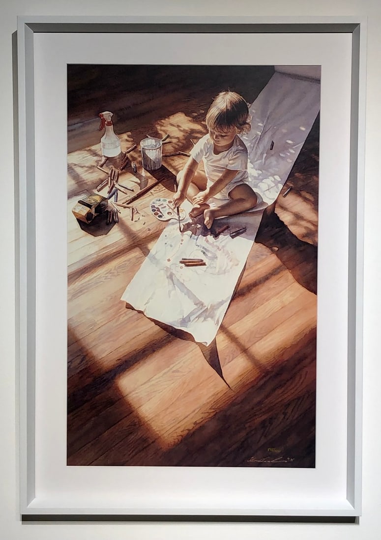 Steve Hanks "Young at Art" Signed Lithograph LE: Artist: Steve Hanks Title: Steve Hanks "Young at Art" Signed Lithograph LE Medium: Lithograph on Paper Limited Edition: 845/1500 Art Dimensions: 33.0 x 23.0 x 2.0 inch ARTIST BIO: Steve Hanks is