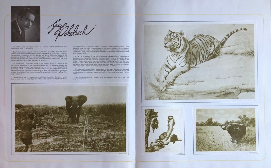 Guy Coheleach "Black Watch" Signed Litho LE - 6