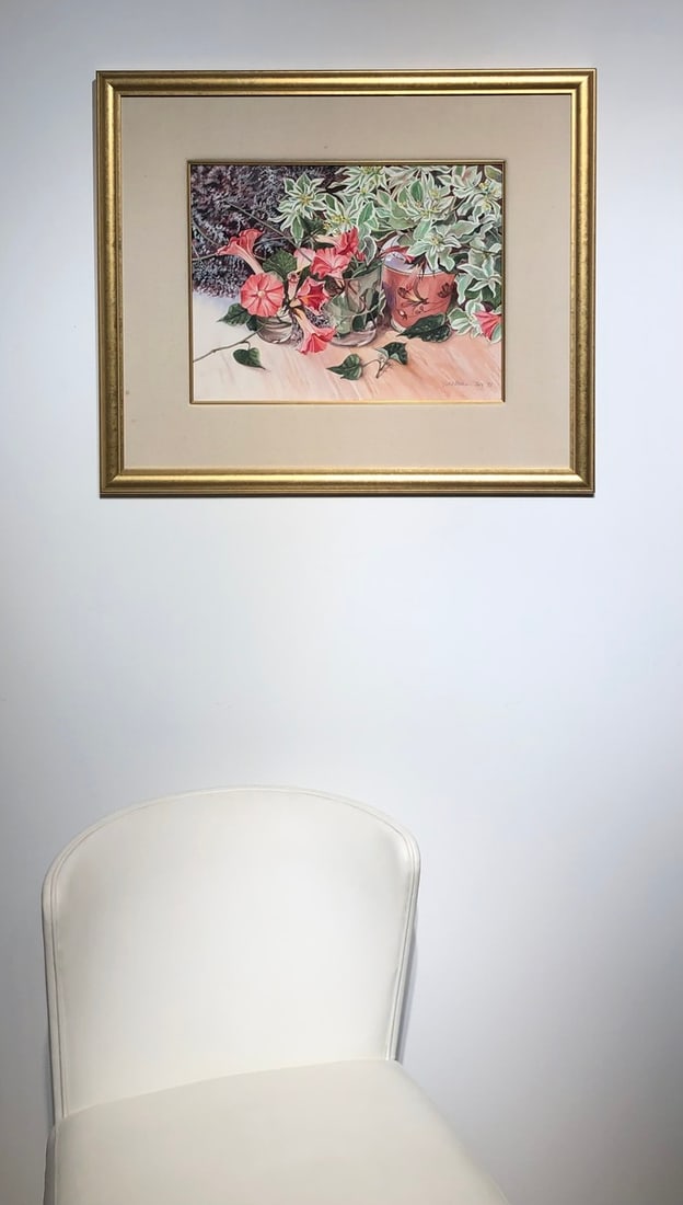 Yuko Blake (Untitled - Floral) Signed Original Watercolor - 2