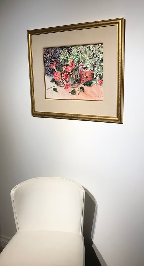 Yuko Blake (Untitled - Floral) Signed Original Watercolor - 3