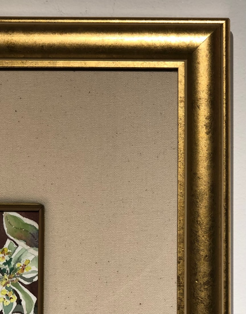 Yuko Blake (Untitled - Floral) Signed Original Watercolor - 6