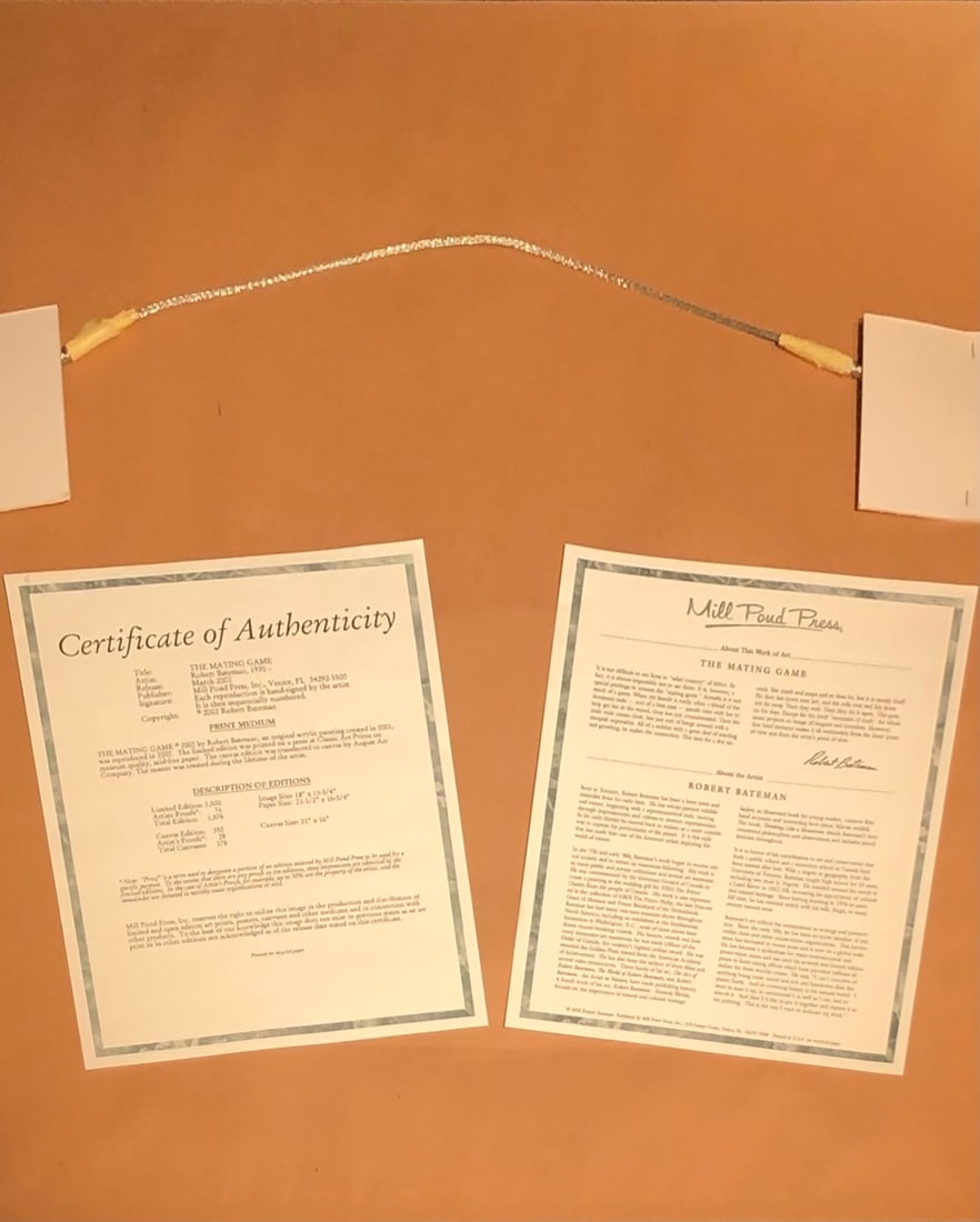 Robert Bateman "The Mating Game" Signed Lithograph LE - 6