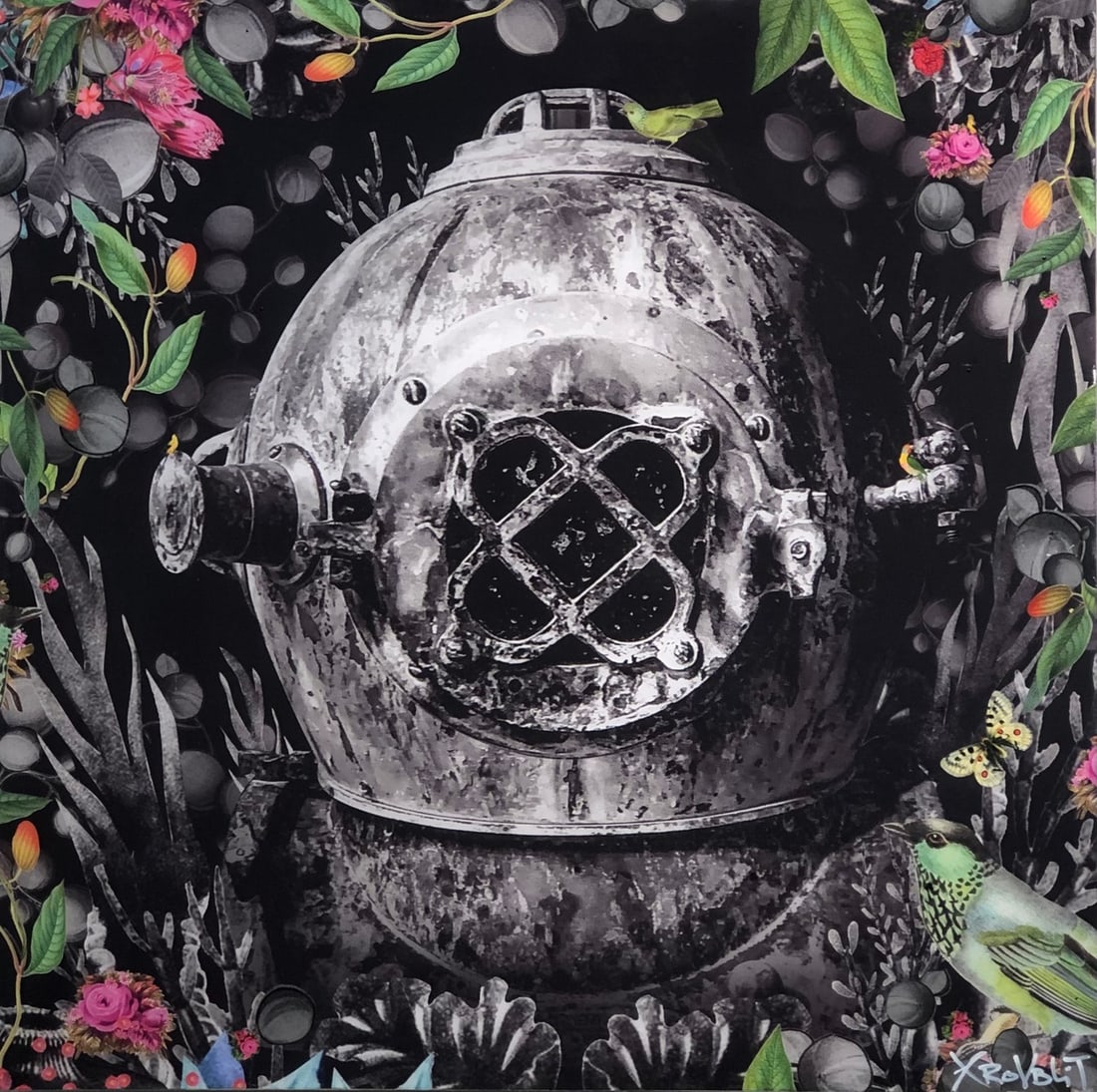 David Krovblit "From Below" Signed Embellished Mixed Media (1 of 7)