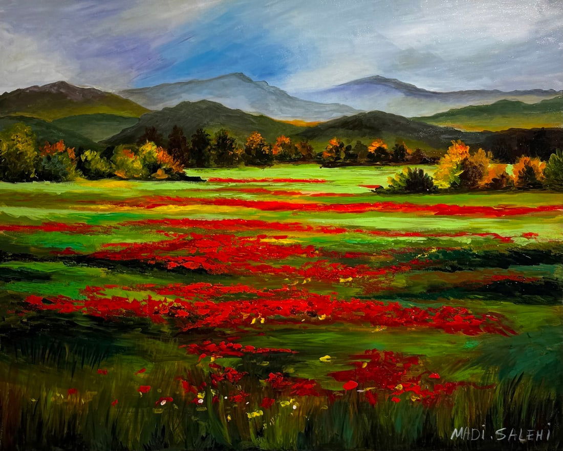 Madi Salehi (Untitled - Landscape) Signed Original Acrylic (1 of 5)