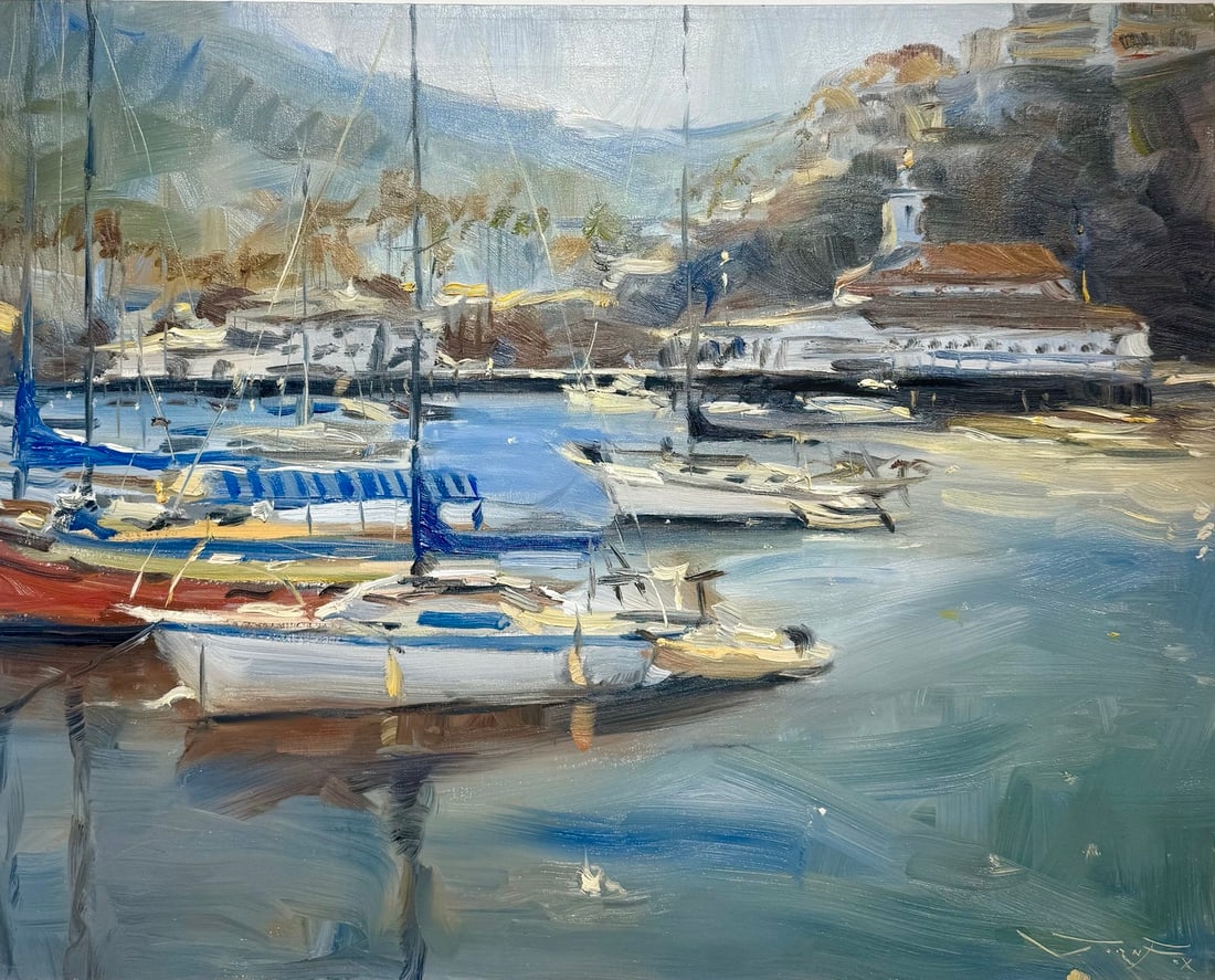 Jorn Fox Impressionist Signed Oil and Acrylic on Canvas (1 of 3)