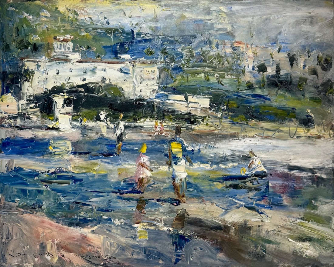 Jorn Fox "Laguna Seaside" Impressionist Signed Oil and Acrylic on Canvas: Artist: Jorn Fox Title: Jorn Fox "Laguna Seaside" Impressionist Signed Oil and Acrylic on Canvas Medium: Acrylic on Canvas Limited Edition: Art Dimensions: 24 x 30 inch ARTIST BIO: Art
