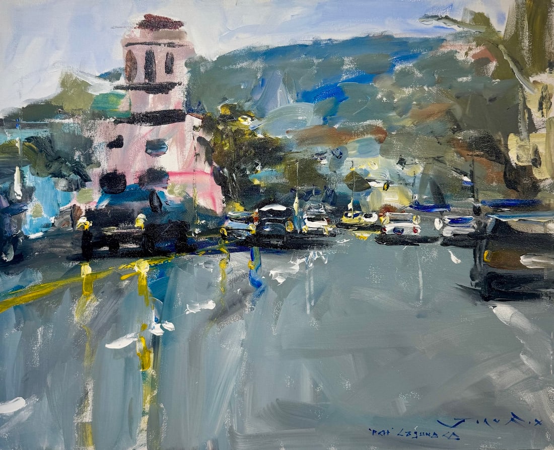 Jorn Fox "Laguna Beach" Impressionist Signed Oil and Acrylic on Canvas: Artist: Jorn Fox Title: Jorn Fox "Laguna Beach" Impressionist Signed Oil and Acrylic on Canvas Medium: Acrylic on Canvas Limited Edition: Art Dimensions: 24 x 30 inch ARTIST BIO: Artis