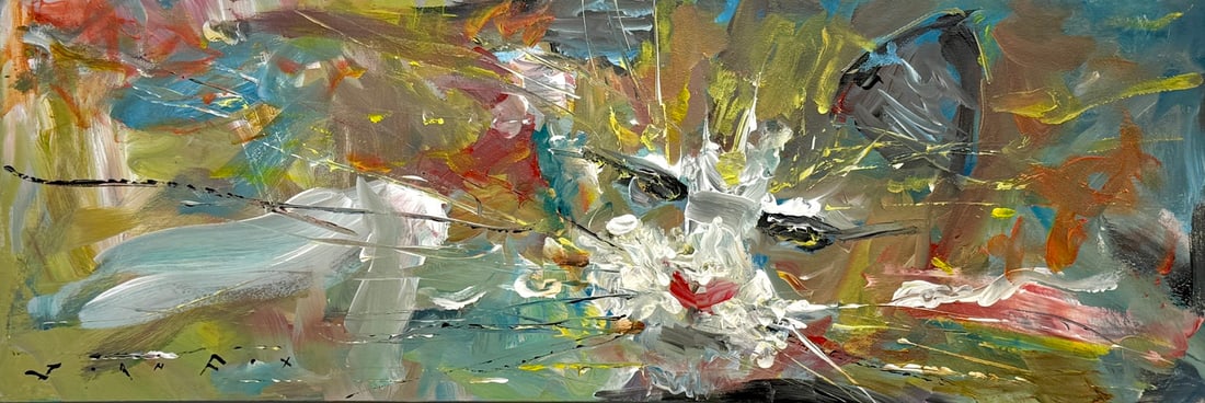 Jorn Fox "Wiskers" Original Acrylic on Canvas - 12x36 Abstract Cat: Artist: Jorn Fox Title: Jorn Fox "Wiskers" Original Acrylic on Canvas - 12x36 Abstract Cat Medium: Original Acrylic on Canvas Limited Edition: Art Dimensions: 12.0 x 36.0 inch ARTIST BIO:<