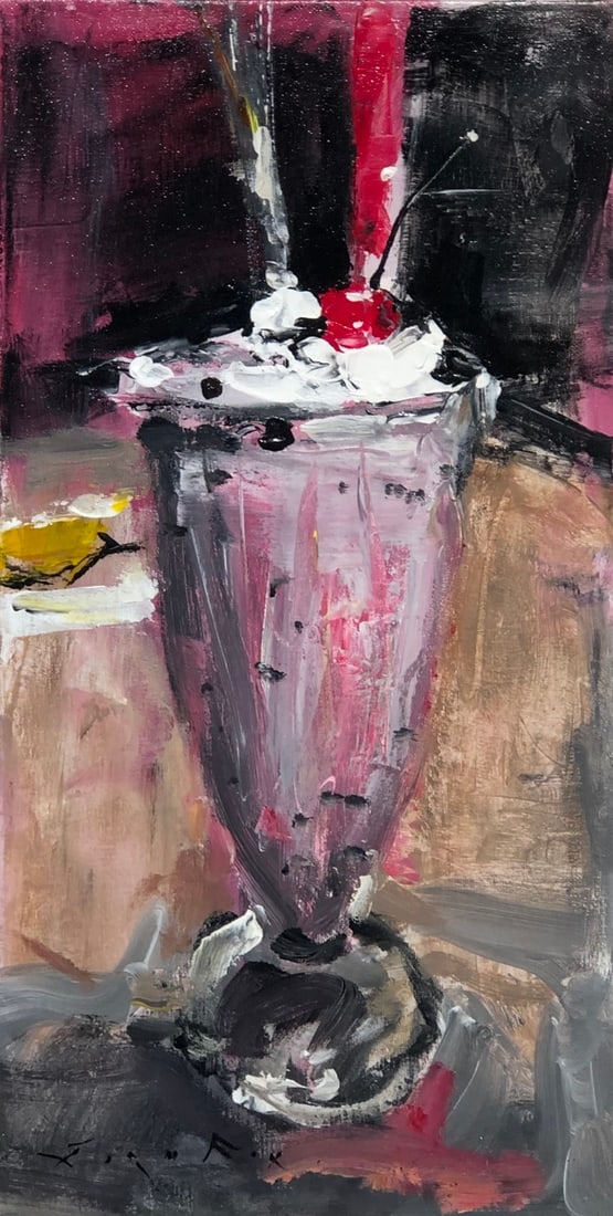Jorn Fox (Ruby's Strawberry Shake) Signed Original Acrylic: Artist: Jorn Fox Title: Jorn Fox (Ruby's Strawberry Shake) Signed Original Acrylic Medium: Acrylic on Canvas Limited Edition: Art Dimensions: 20.0 x 10.0 x 2.0 inch ARTIST BIO: Artist Statement