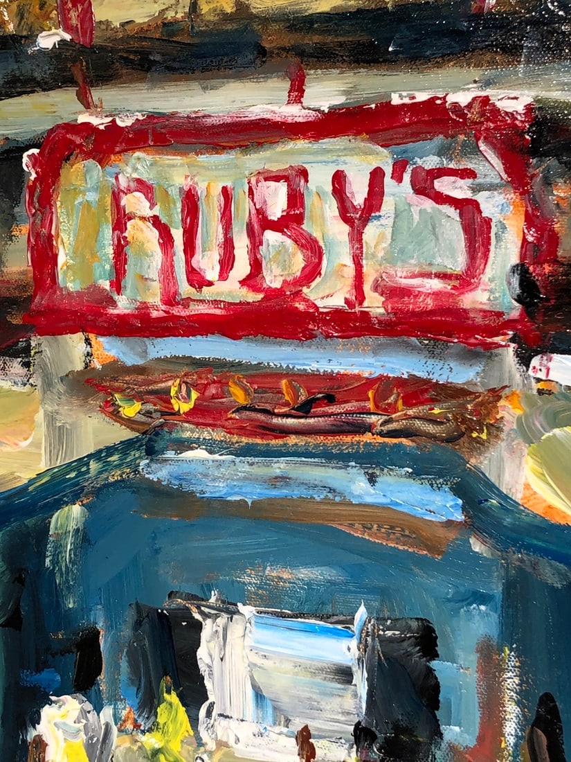 Jorn Fox "Ruby's Diner" Signed Original Acrylic - Impressionist - 6