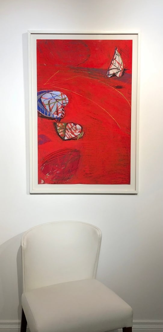 Georgette L. Osserman "Red" Signed Original Pastel - 2