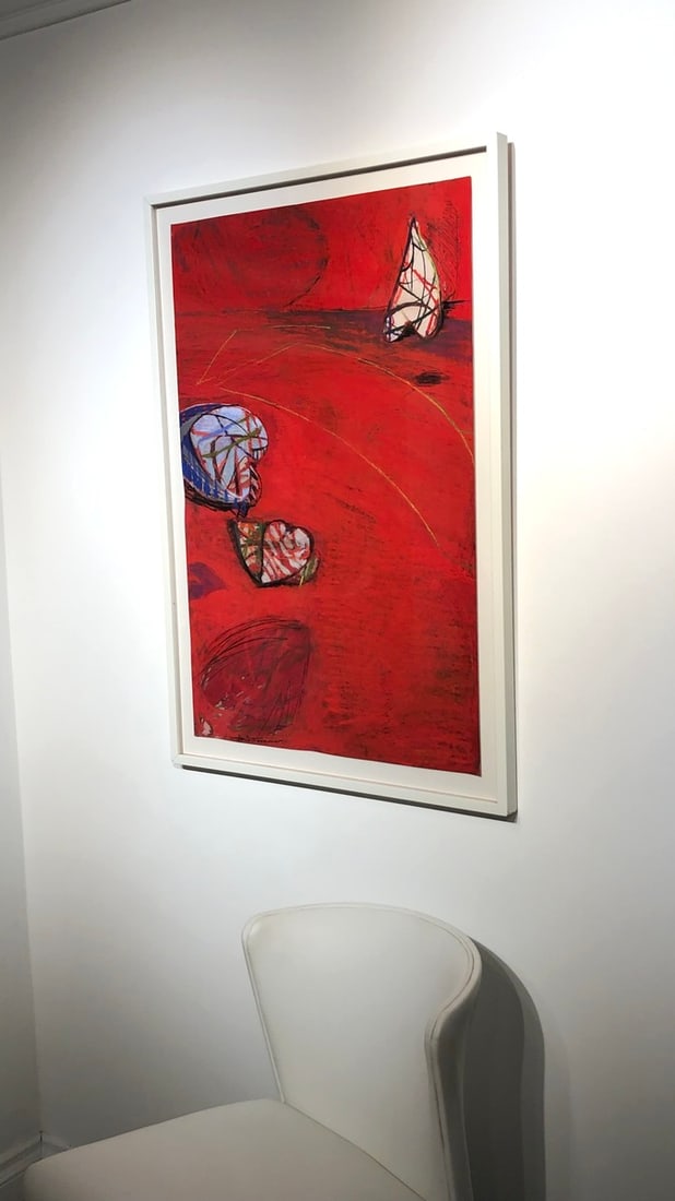 Georgette L. Osserman "Red" Signed Original Pastel - 3