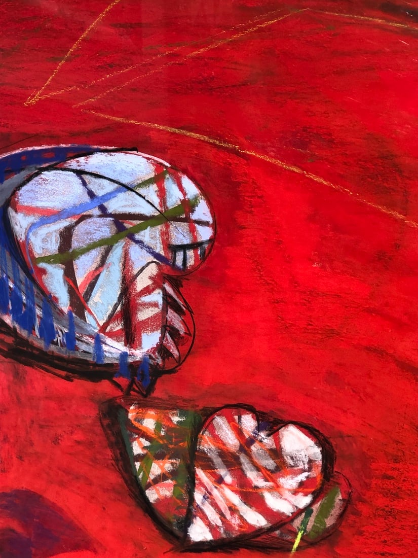 Georgette L. Osserman "Red" Signed Original Pastel - 5