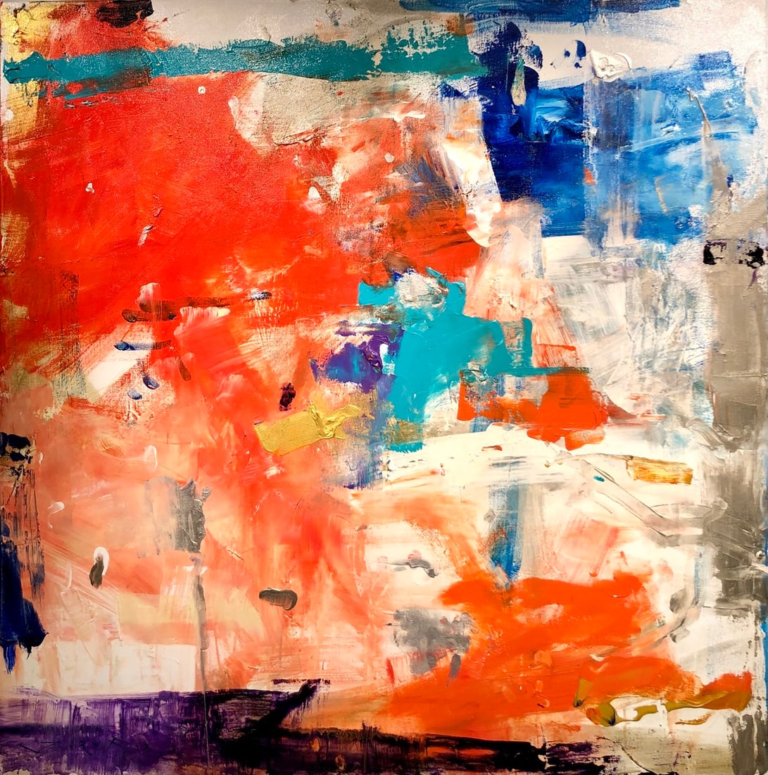 Jorn Fox Abstract Signed Original Acrylic (1 of 4)