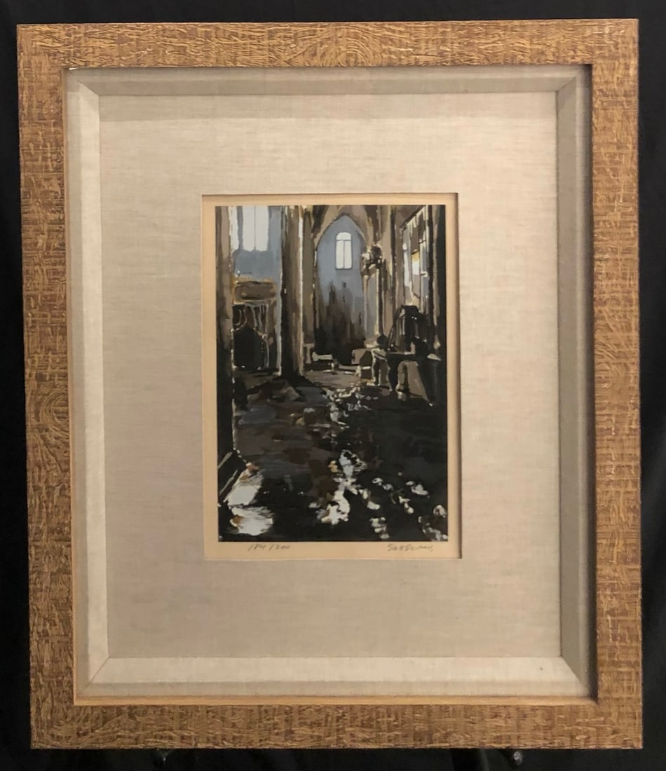 Marco Sassone "Flood of Florence" Signed Serigraph: Artist: Marco Sassone Title: Marco Sassone "Flood of Florence" Signed Serigraph Medium: Serigraph Limited Edition: Art Dimensions: 29.0 x 24.0 x 2.0 inch ARTIST BIO: Marco Sassone, OMRI (born 1942