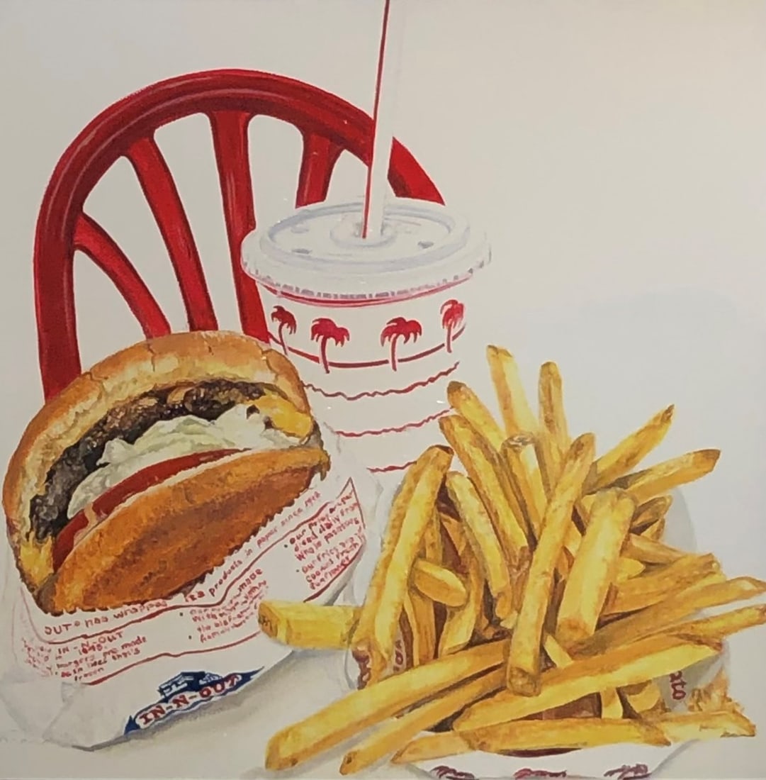 Michelle Michael "In 'N' Out" Signed (24 x 24): Artist: Michelle Michael Title: Michelle Michael "In 'N' Out" Signed (24 x 24) Medium: Artwork Infused on Aluminum Limited Edition: Art Dimensions: 24.0 x 24.0 x 2.0 inch ARTIST BIO: Source: