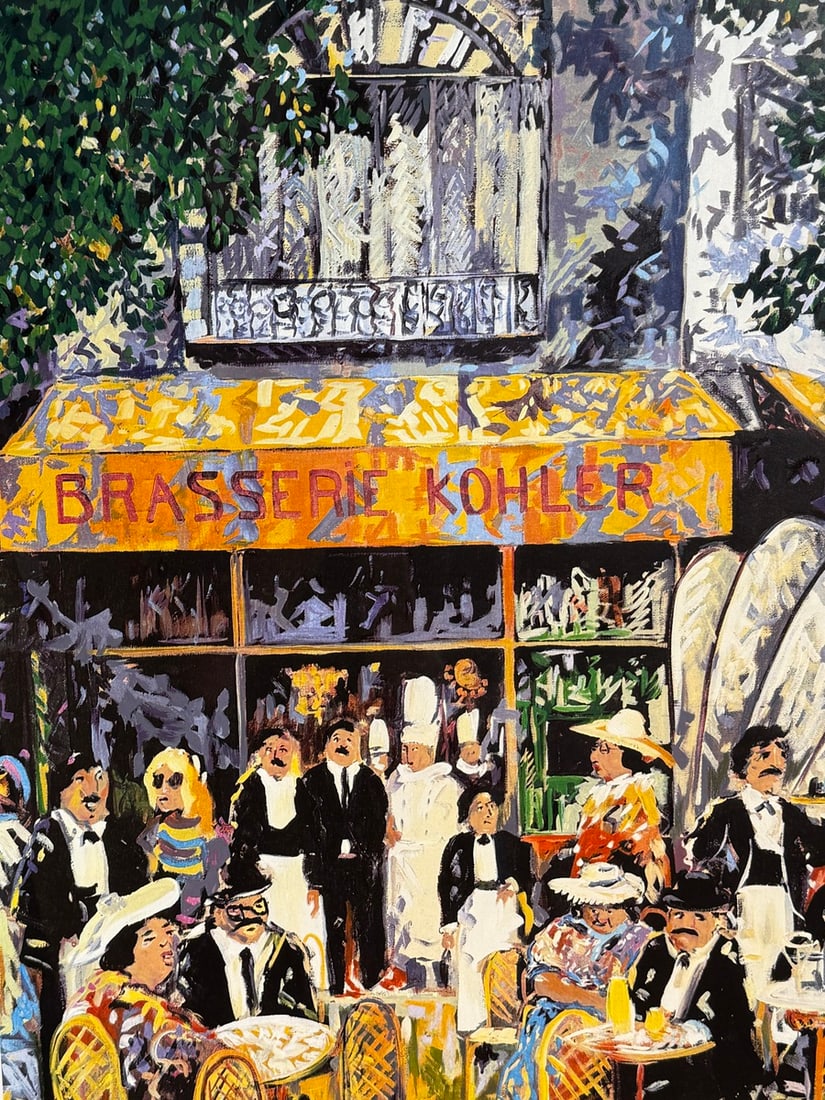 Guy Buffet "Brassirie Kohler" Signed Serigraph LE - 5