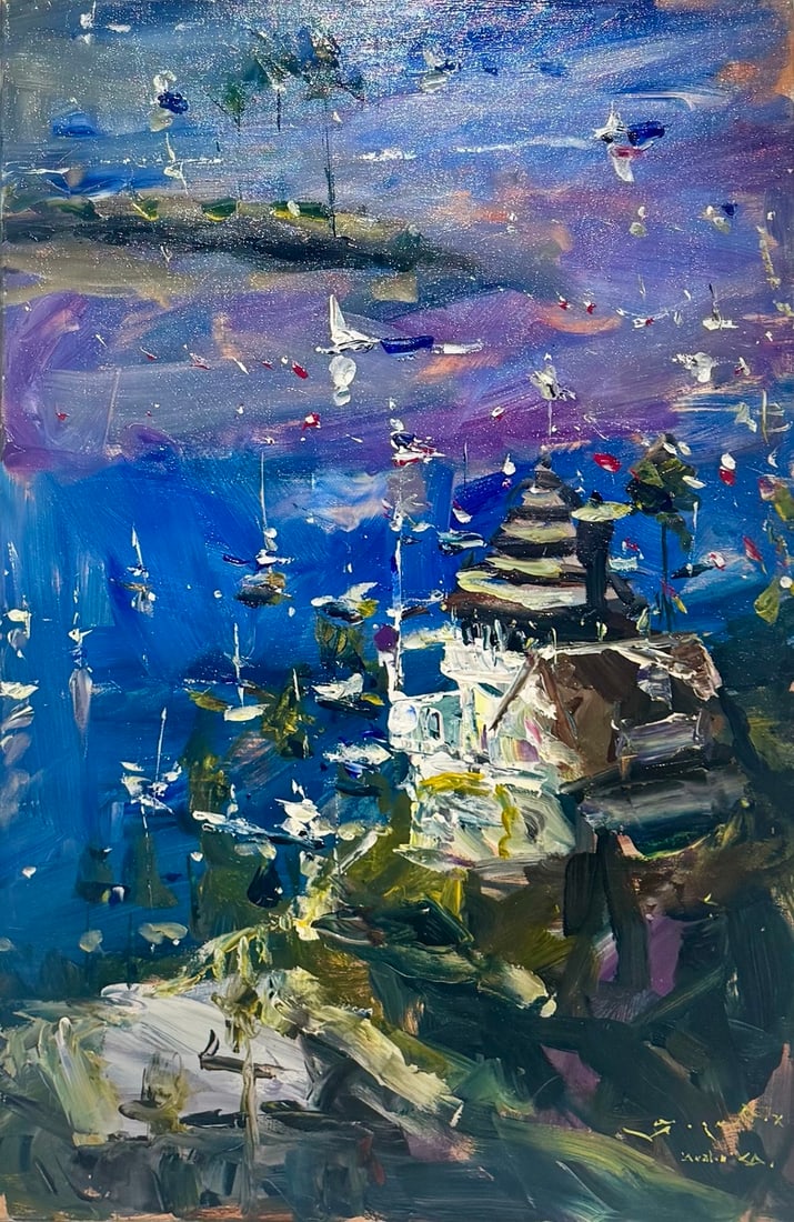 Jorn Fox "Avalon Ivy House" Impressionist Signed Oil and Acrylic on Canvas: Artist: Jorn Fox Title: Jorn Fox "Avalon Ivy House" Impressionist Signed Oil and Acrylic on Canvas Medium: Acrylic on Canvas Limited Edition: Art Dimensions: 24.0 x 36.0 inch ARTIST BIO: Artist