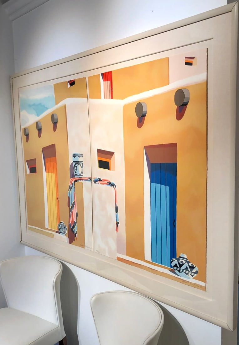 Robert Parkison (Diptych - Adobe House) Signed Serigraph LE - 3