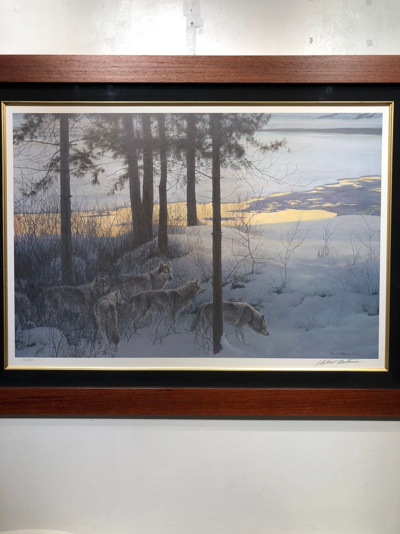 Robert Bateman "Edge of Night - Timber Wolves" Signed Litho w/COA (1 of 7)