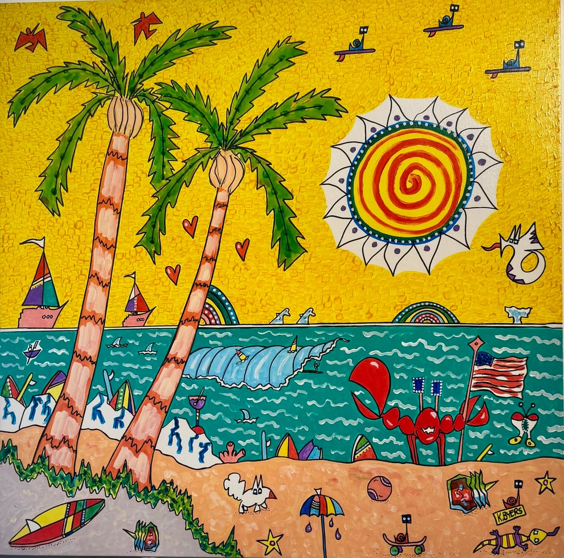 Kimm Byers "The Jewel" Signed Original Acrylic: Artist: Kimm Byers Title: Kimm Byers "The Jewel" Signed Original Acrylic Medium: Acrylic on Canvas Limited Edition: Art Dimensions: 36.0 x 36.0 x 2.0 inch ARTIST BIO: Artist Statement "I love to