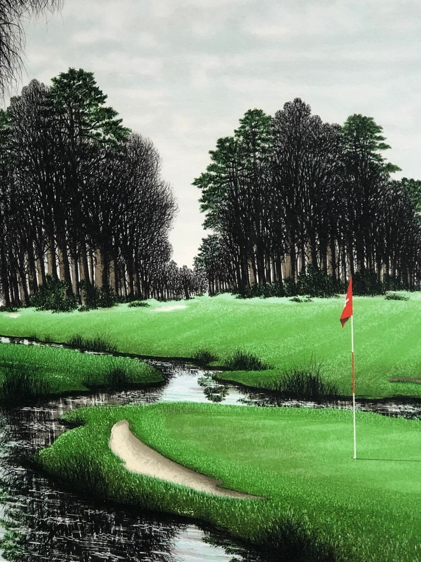 Jacques Deperthes (Unknown Title - Golf Course) - Signed Serigraph LE - 4