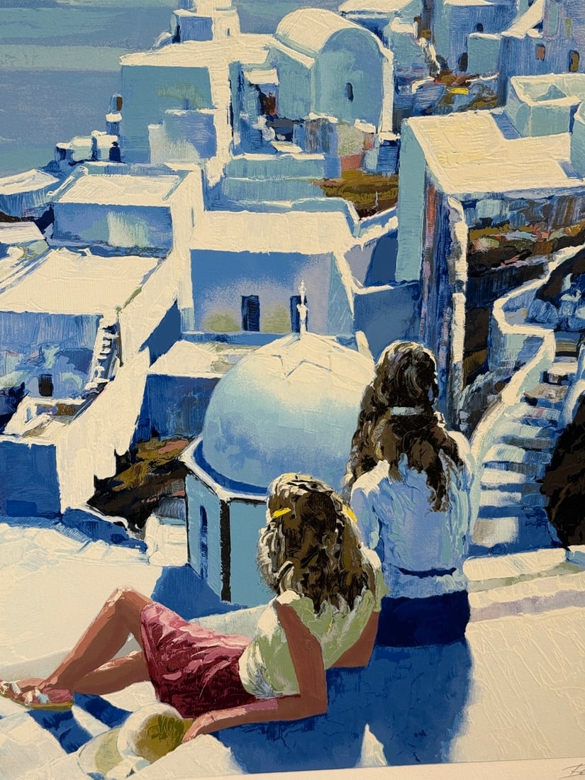 Howard Behrens "Santorini" Signed Serigraph LE - 4