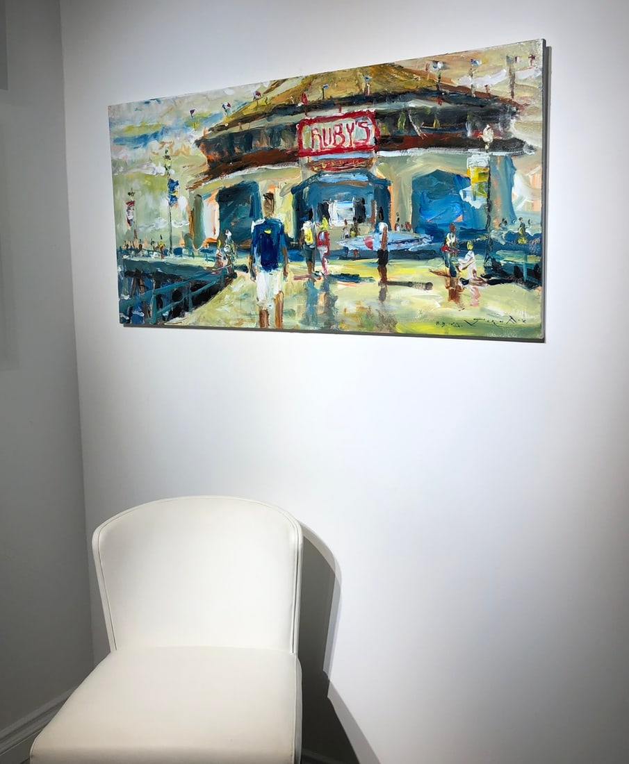 Jorn Fox "Ruby's Diner" Signed Original Acrylic - Impressionist - 7