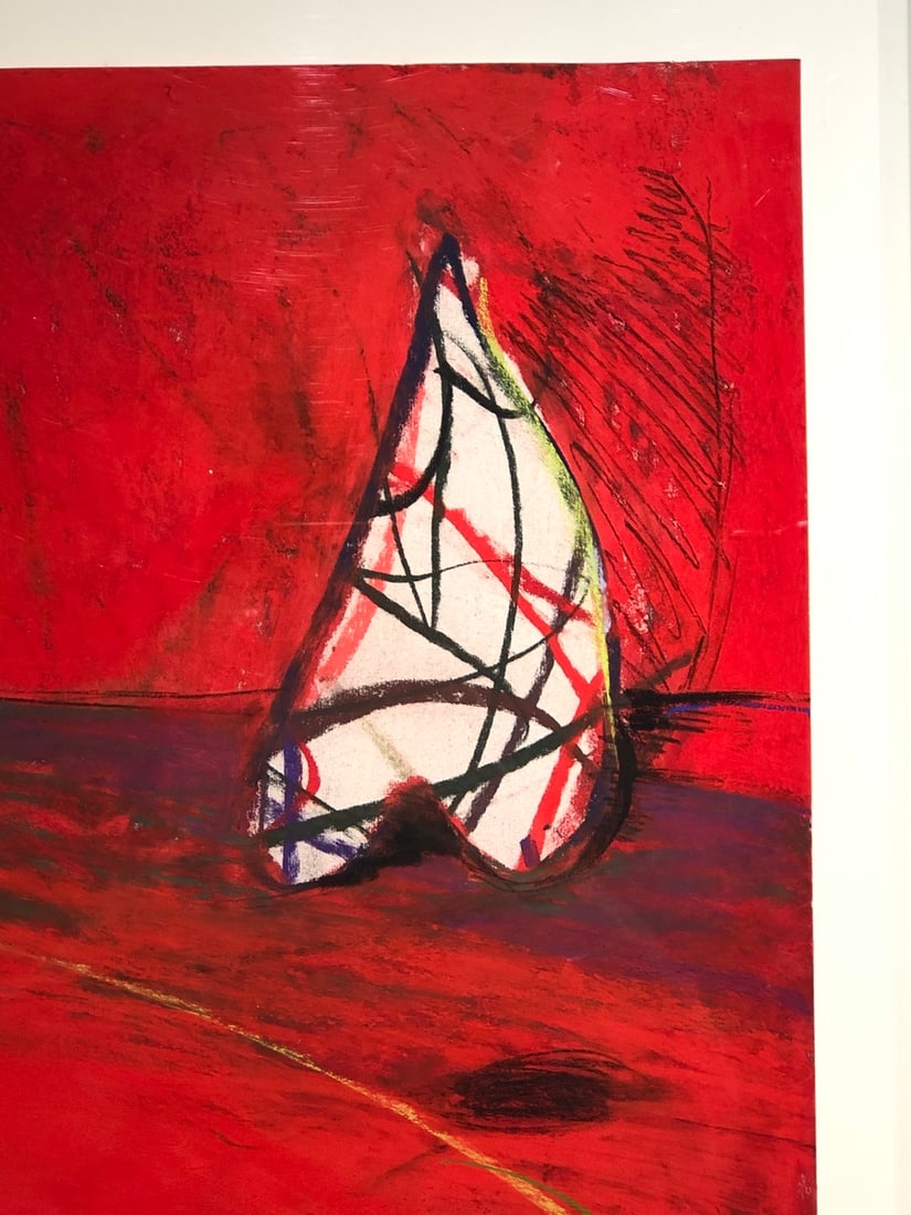 Georgette L. Osserman "Red" Signed Original Pastel - 4