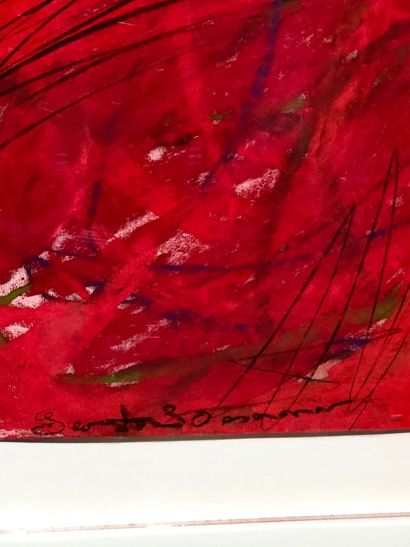 Georgette L. Osserman "Red" Signed Original Pastel - 6