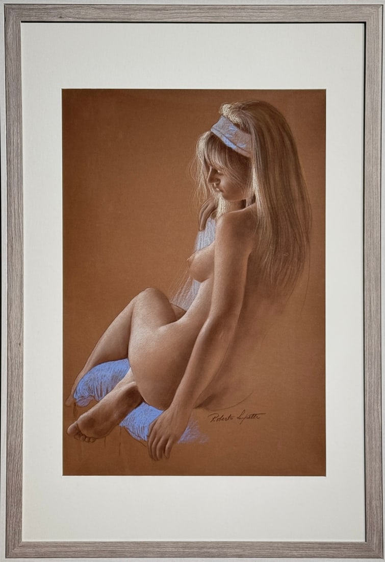 Roberto Lupetti Extremely Rare Signed Original Pastel (1 of 7)