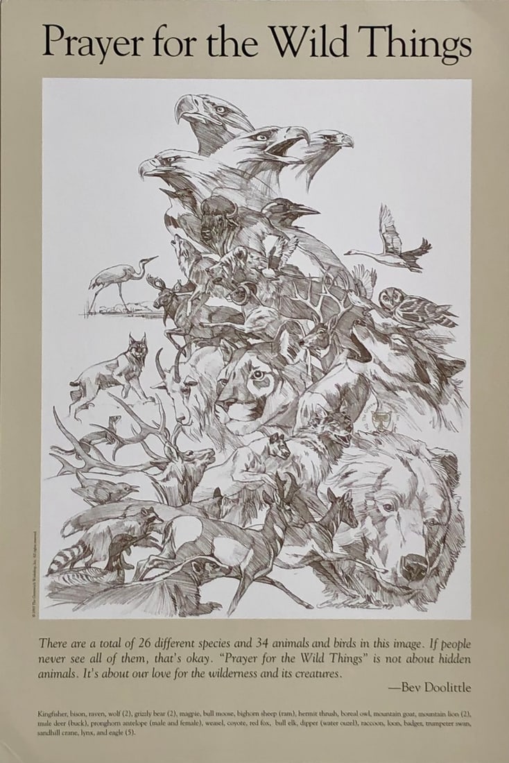Bev Doolittle "Prayer For The Wild Things" Signed Lithograph LE - 7