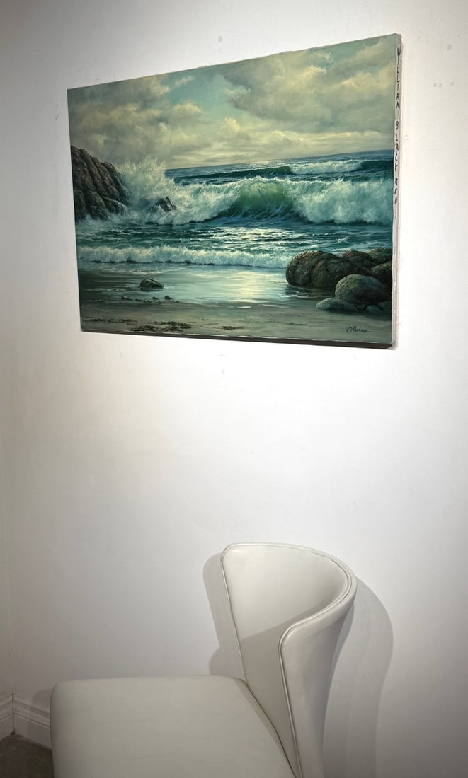 William Blackman "Secluded Beach" Signed Original Oil - 3