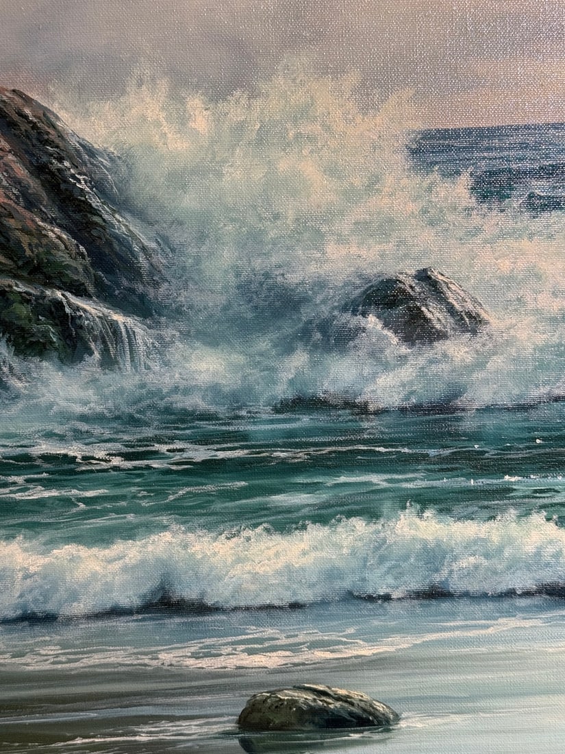 William Blackman "Secluded Beach" Signed Original Oil - 5