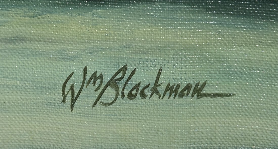 William Blackman "Secluded Beach" Signed Original Oil - 6