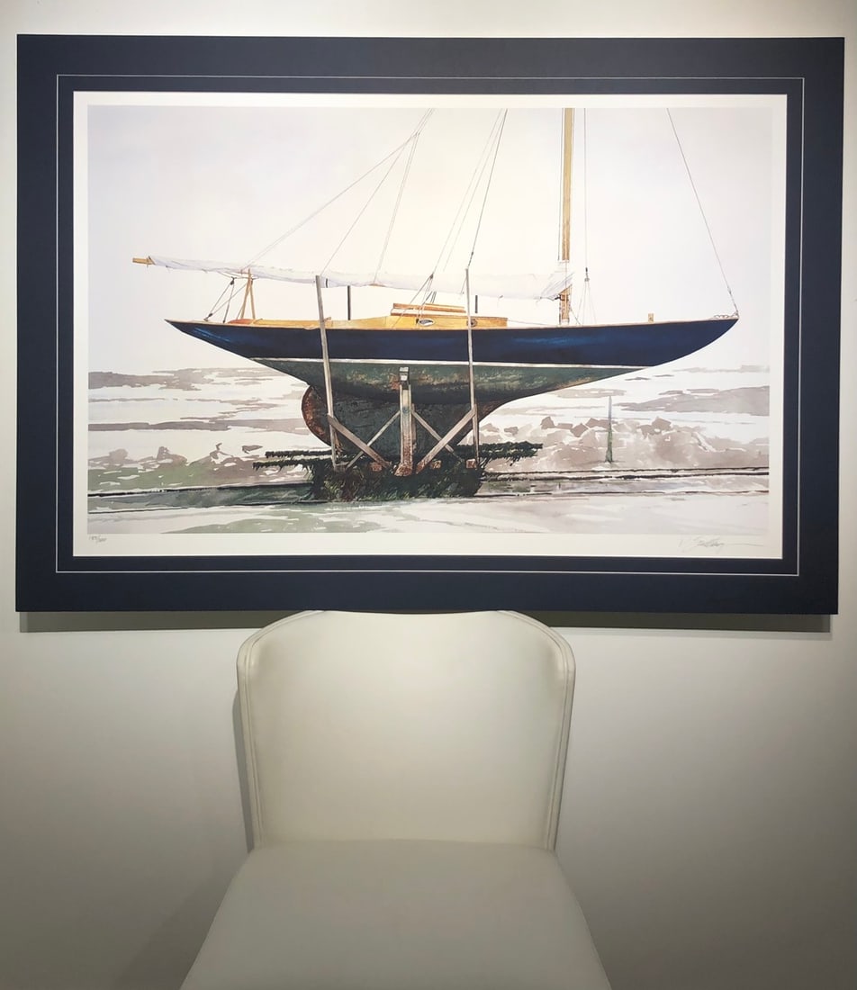 Peter Sculthorpe "Winter Harbor" Signed Original Lithograph LE - 2