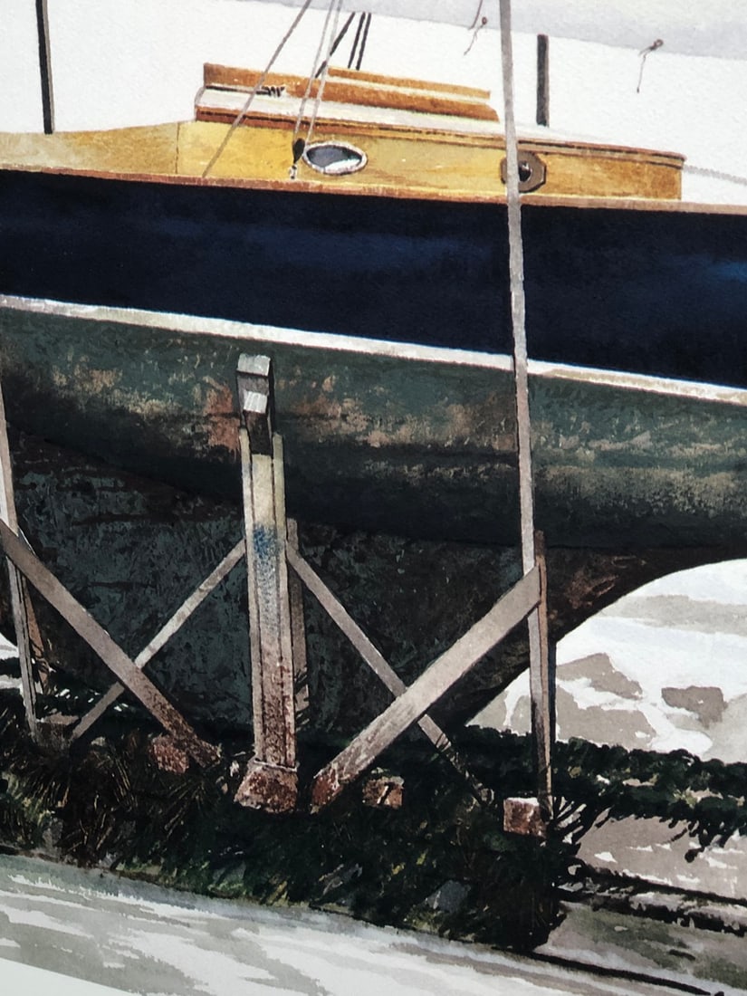 Peter Sculthorpe "Winter Harbor" Signed Original Lithograph LE - 4