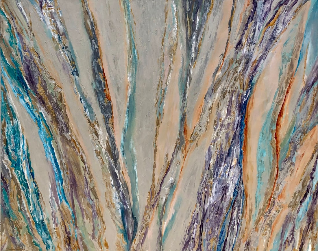 Barbara Owens "Bitter Sweet Symphony" Signed Original Acrylic: Artist: Barbara Owens Title: Barbara Owens "Bitter Sweet Symphony" Signed Original Acrylic Medium: Acrylic on Canvas Art Dimensions: 48 x 60 x 2 inch ARTIST BIO: Artist Statement "I describe my art