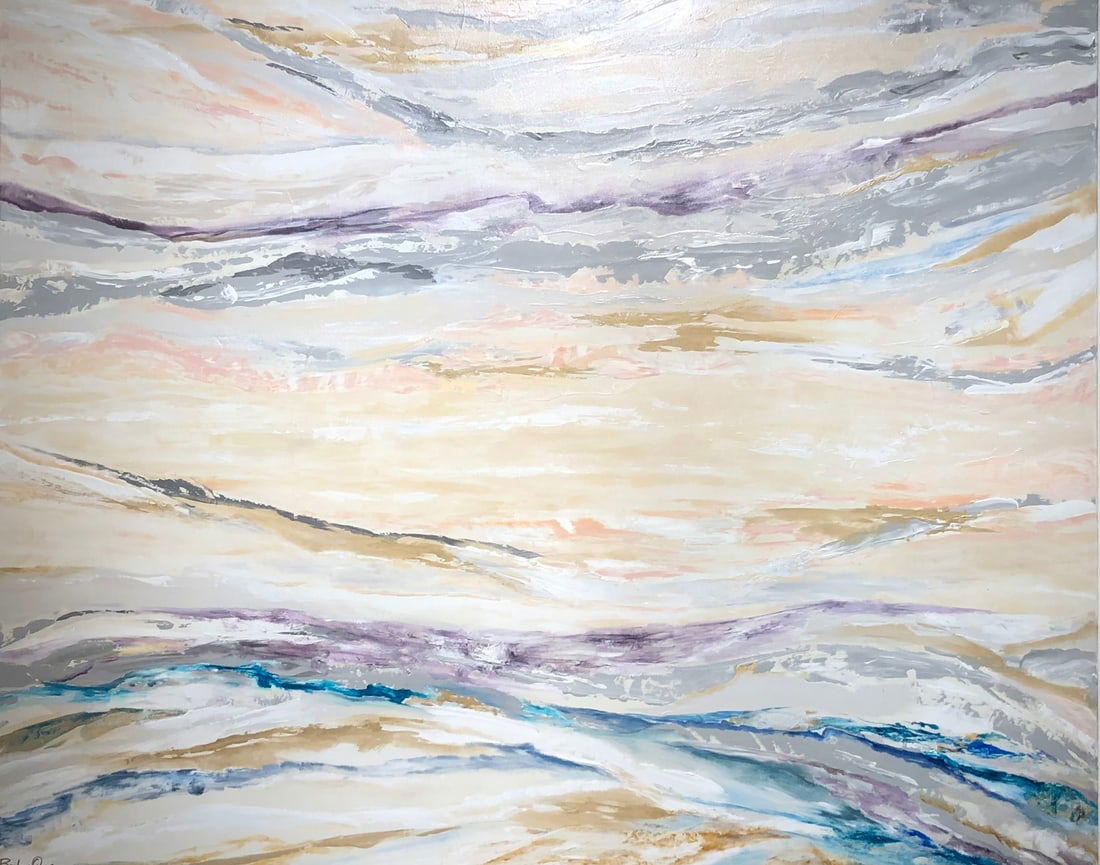 Barbara Owens "Wild Is The Wind" Signed Original Acrylic - Abstract: Artist: Barbara Owens Title: Barbara Owens "Wild Is The Wind" Signed Original Acrylic - Abstract Medium: Acrylic on Canvas Art Dimensions: 48 x 60 x 2 inch ARTIST BIO: Artist Statement "I describe my