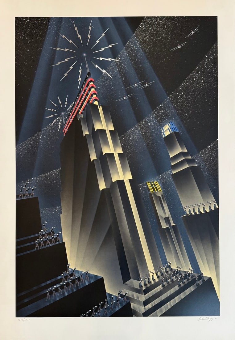 Robert Hoppe "Revenge with Music" Signed Serigraph LE: Artist: Robert Hoppe Title: Robert Hoppe "Revenge with Music" Signed Serigraph LE Medium: Serigraph on Paper with Silver Foil Embossing Limited Edition: XXXV/LXXV Art Dimensions: 31 x 21 x 1 inch A