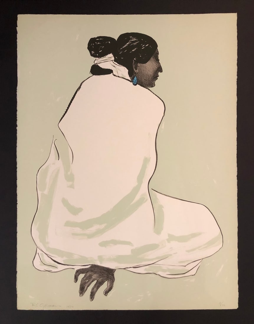 R.C. Gorman "Zonnie St. II" Signed Original Stone Litho LE (1974) - VERY RARE: Artist: R.C. Gorman Title: R.C. Gorman "Zonnie St. II" Signed Original Stone Litho LE (1974) - VERY RARE Medium: Lithograph on Paper Limited Edition: May-70 Art Dimensions: 30 x 22 x 1 inch ARTIST