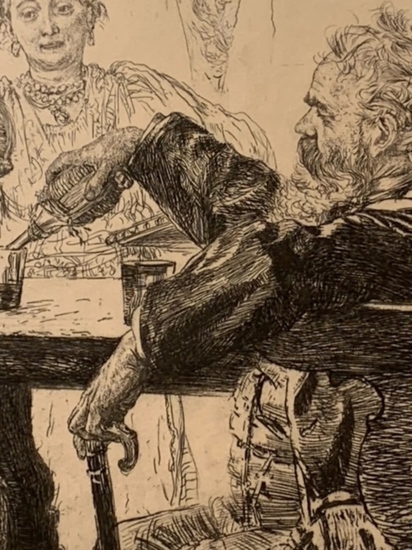 Adolph Menzel Plate Signed Etching - 4