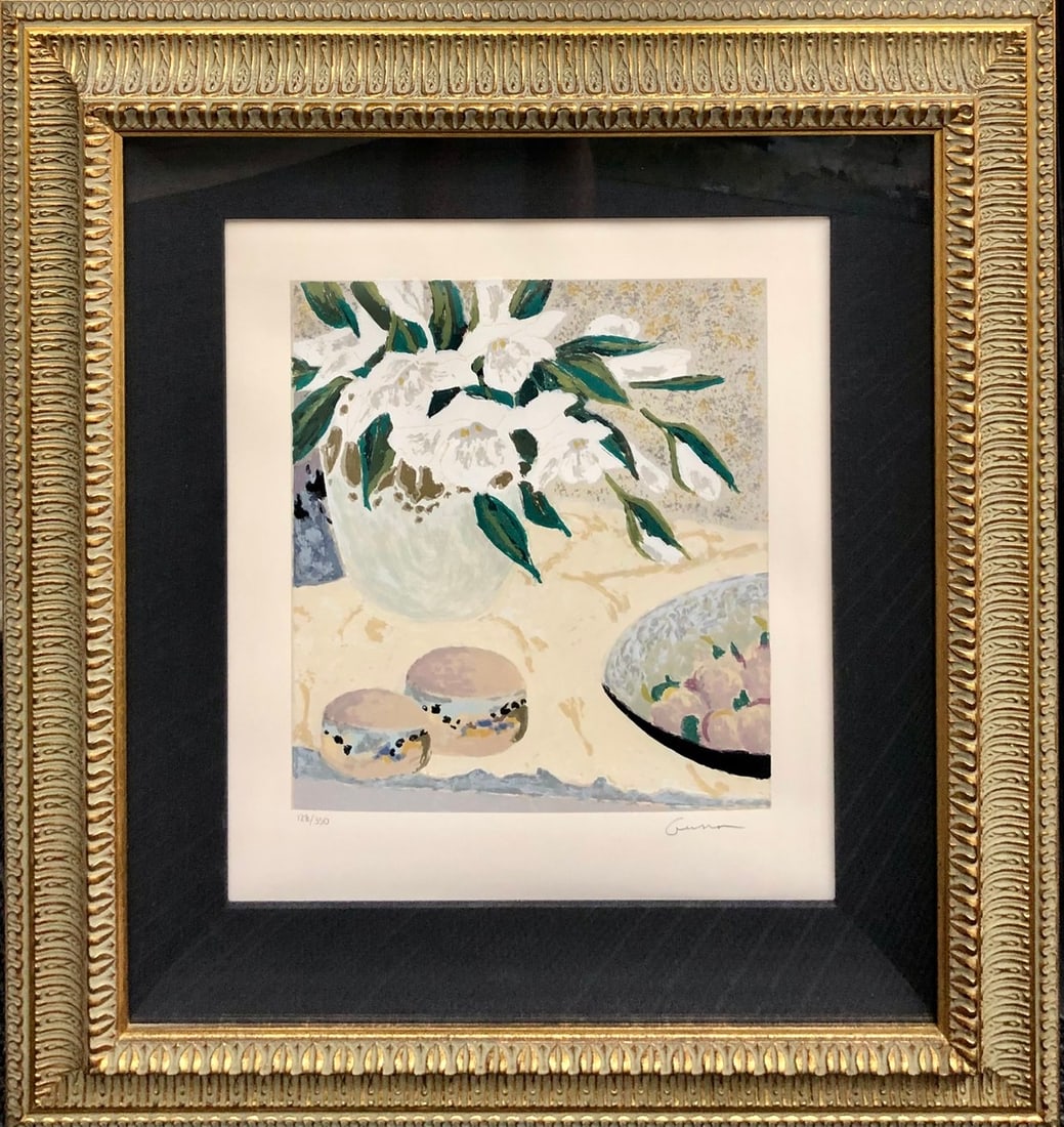 Ellen Gunn Signed Serigraph Limited Edition: Artist: Ellen Gunn Title: Ellen Gunn Signed Serigraph Limited Edition Medium: Serigraph on Paper Limited Edition: 128/350 Art Dimensions: 28 x 26 x 2 inch ARTIST BIO: Gunn was born in Rockville