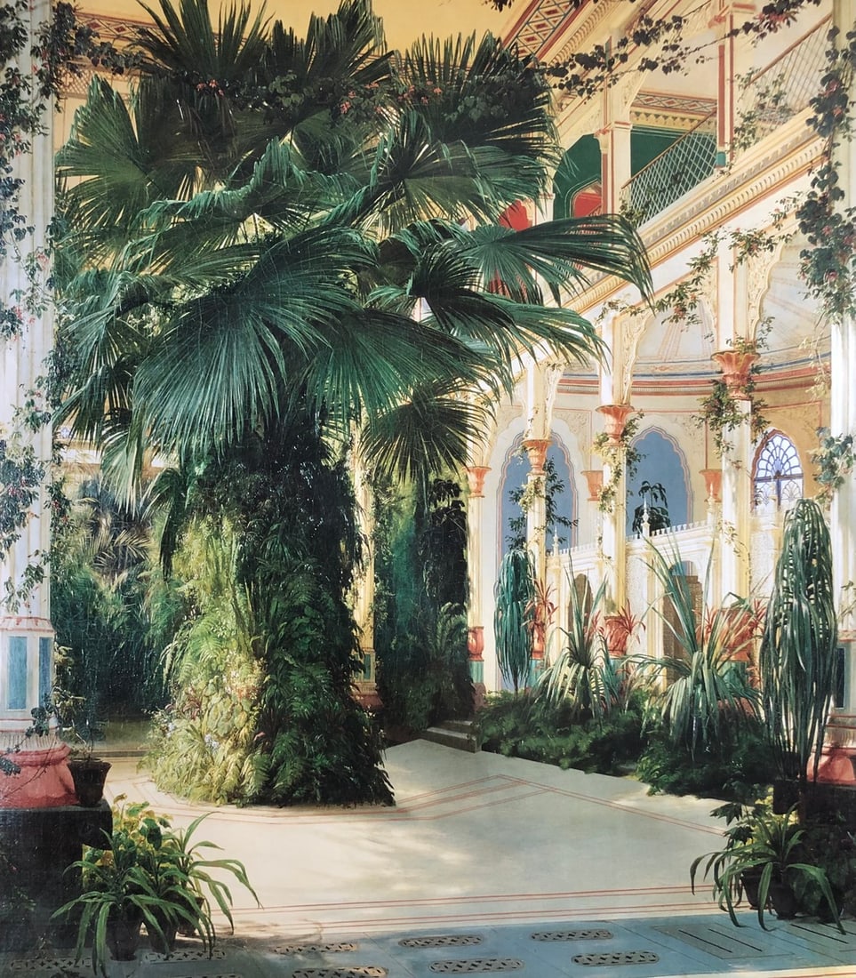 Carl Blechen "Interior of a Palm House" Lithograph: Artist: Carl Blechen Title: Carl Blechen "Interior of a Palm House" Lithograph Medium: Lithograph on Paper Art Dimensions: 37.5 x 33 x 1 inch ARTIST BIO: Carl Ferdinand Blechen went to the Lyceum at t