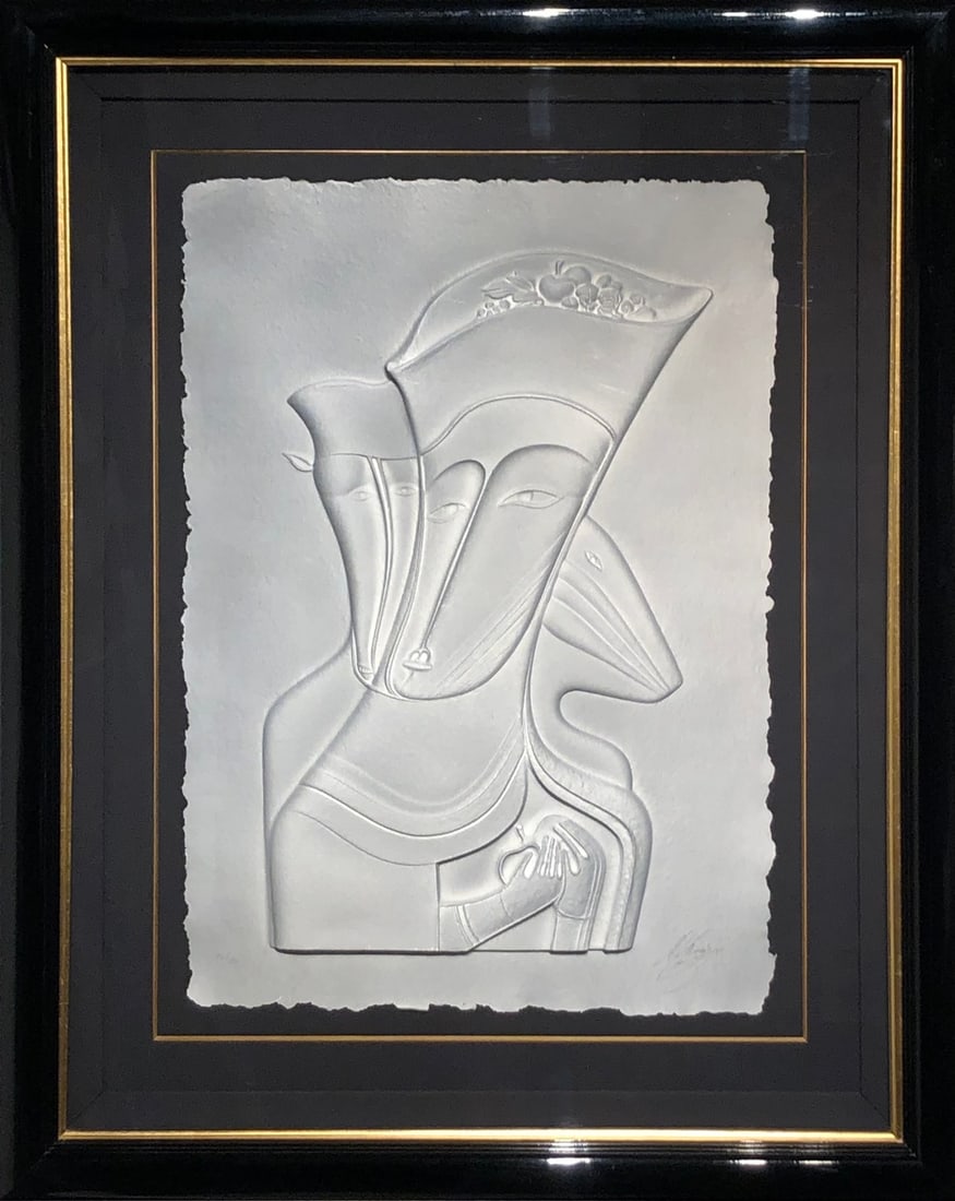 Mihail Chemiakin "Metaphysical Bust" Signed Cast Paper Sculpture LE (1988): Artist: Mihail Chemiakin Title: Mihail Chemiakin "Metaphysical Bust" Signed Cast Paper Sculpture LE (1988) Medium: Cast Paper Sculpture Limited Edition: 116/175 Art Dimensions: 40 x 32 x 2 inch