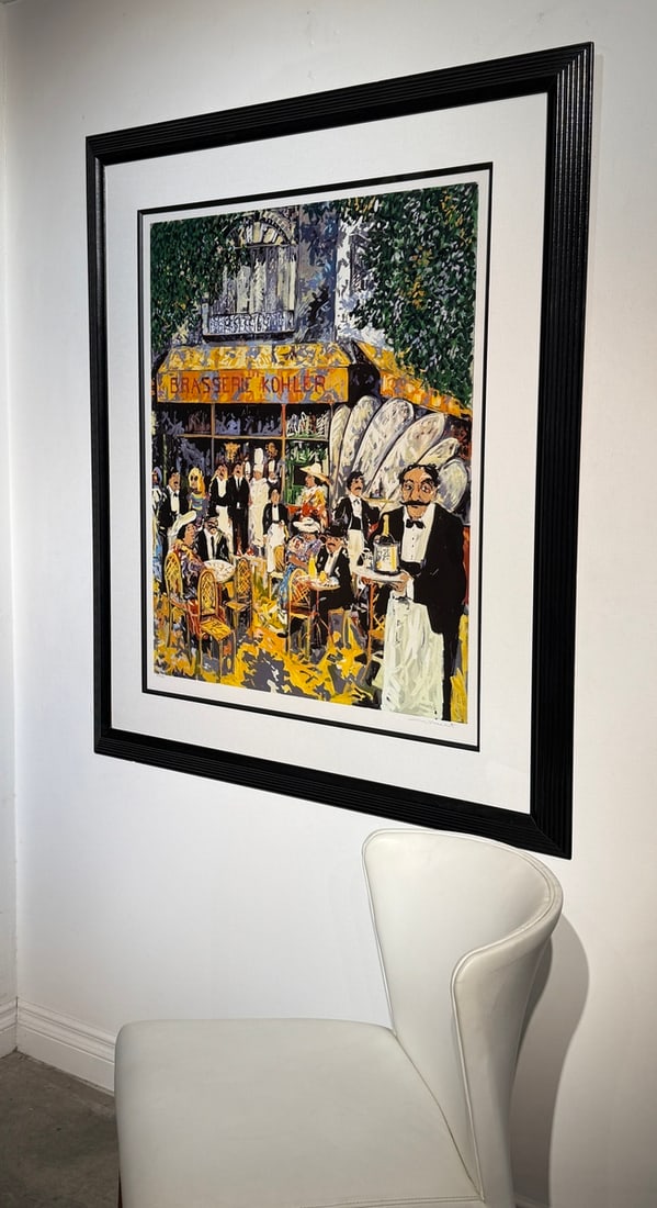 Guy Buffet "Brassirie Kohler" Signed Serigraph LE - 4