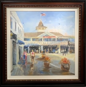 Jorn Fox Impressionist Signed Oil and Acrylic on Canvas