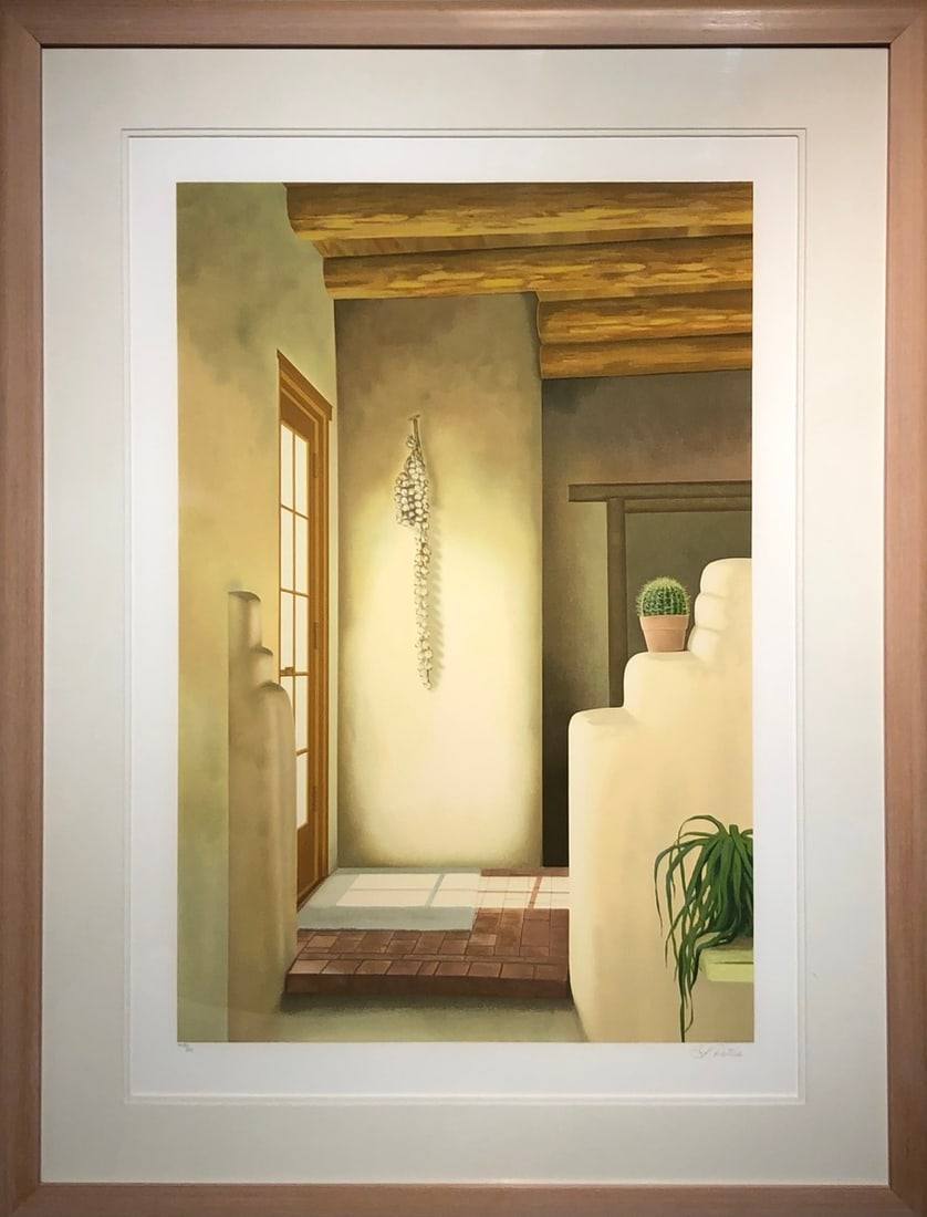Lorna Patrick "Kiva Wall" Signed Serigraph LE: Artist: Lorna Patrick Title: Lorna Patrick "Kiva Wall" Signed Serigraph LE Medium: Serigraph on Paper Limited Edition: HC 30/50 Art Dimensions: 52 x 39 x 2 inch ARTIST BIO: Lorna Patrick has truly