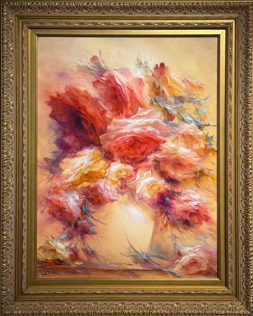 Vladimir Babich: Artist: Vladimir Babich Title: Vladimir Babich Medium: Original Oil on Canvas Art Dimensions: 41 x 33 x 3 inch Source: www.qart.com Condition Report: Good